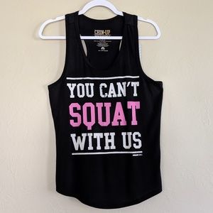NWT BLACK MEAN GIRLS GRAPHIC WORKOUT TANK TOP